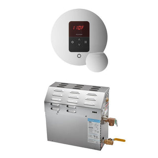 MrSteam MS 5 kW (5000 W) Steam Shower Generator Package with round iTempo Control - Polished Chrome