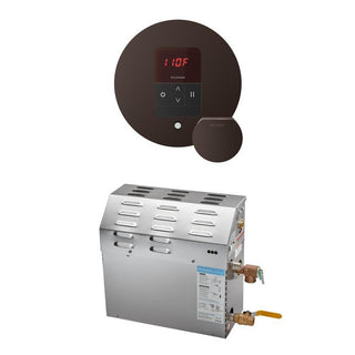 MrSteam MS 6 kW (6000 W) Steam Shower Generator Package with round iTempo Control - Oil-Rubbed Bronze