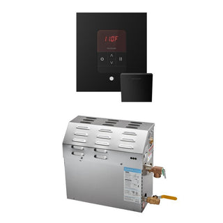 MrSteam MS 6 kW (6000 W) Steam Shower Generator Package with square iTempo Control - Matte Black