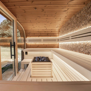 Round Cube Relax 2.2 8-Person Sauna | Leil Saunas