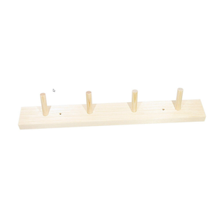 4-peg pine Towel Hanger (16" x 2 3/4") | The Sauna Place