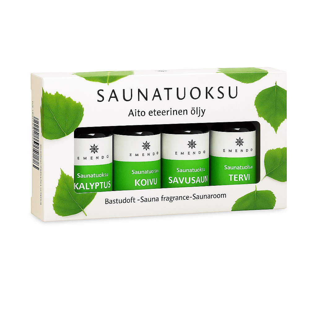 Smoke Tar Birch Eucalyptus Aromas 4-Pack 10ml | The Sauna Place Smoke Tar Birch Eucalyptus Aromas 4-Pack 10ml | The Sauna Place