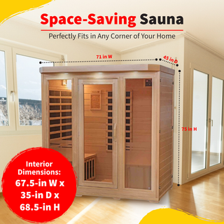 HeatWave Sonoma 4 Person Hemlock Carbon Infrared Sauna