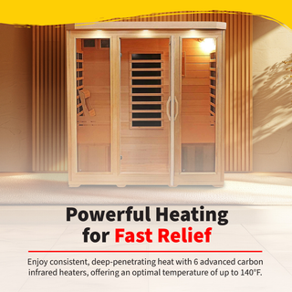 HeatWave Sonoma 4 Person Hemlock Carbon Infrared Sauna