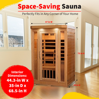 HeatWave Sonoma 2 Person Hemlock Carbon Infrared Sauna