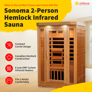 HeatWave Sonoma 2 Person Hemlock Carbon Infrared Sauna