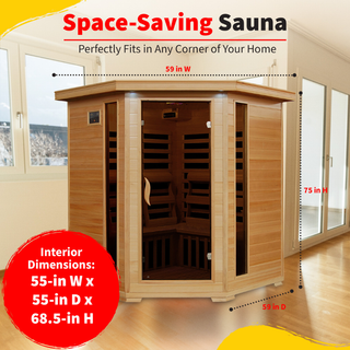 HeatWave Tucson 4 Person Carbon Corner Infrared Sauna