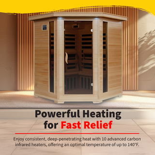 HeatWave Tucson 4 Person Carbon Corner Infrared Sauna