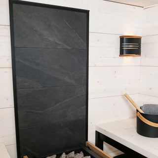 Stone Wall, Black Frame | Harvia
