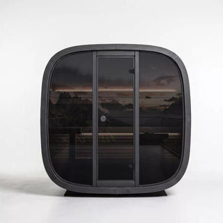Black Cube Outdoor Sauna 4-Person | Leil Saunas