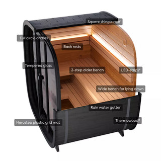 Leil Saunas Black Cube Outdoor Sauna