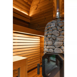 Black Cube Comfort Outdoor Sauna 6-Person | Leil Saunas