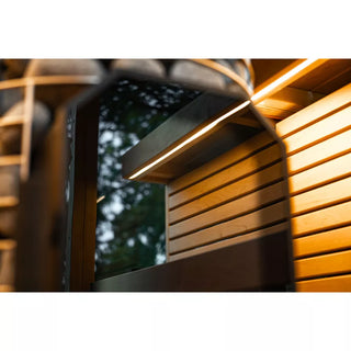 Black Cube Comfort Outdoor Sauna 6-Person | Leil Saunas