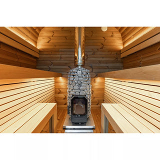 Black Cube Comfort Outdoor Sauna 6-Person | Leil Saunas