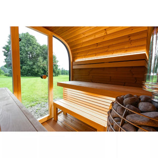 Black Cube Comfort Outdoor Sauna 6-Person | Leil Saunas
