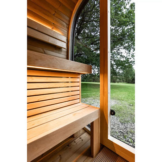 Black Cube Comfort Outdoor Sauna 6-Person | Leil Saunas