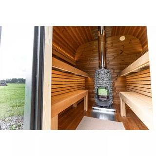 Black Cube Comfort Outdoor Sauna 6-Person | Leil Saunas