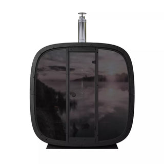 Black Cube Comfort Outdoor Sauna 6-Person | Leil Saunas
