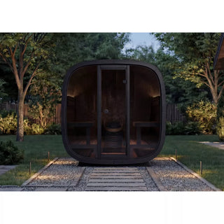Black Cube Premium 4-Person Sauna | Leil Saunas
