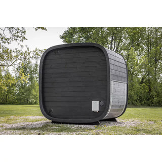 Black Cube Outdoor Sauna 4-Person | Leil Saunas