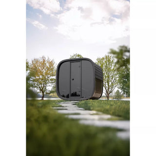 Black Cube Outdoor Sauna 4-Person | Leil Saunas