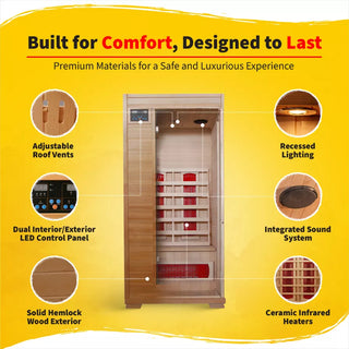 HeatWave Buena Vista 1-2 Person Ceramic Infrared Sauna