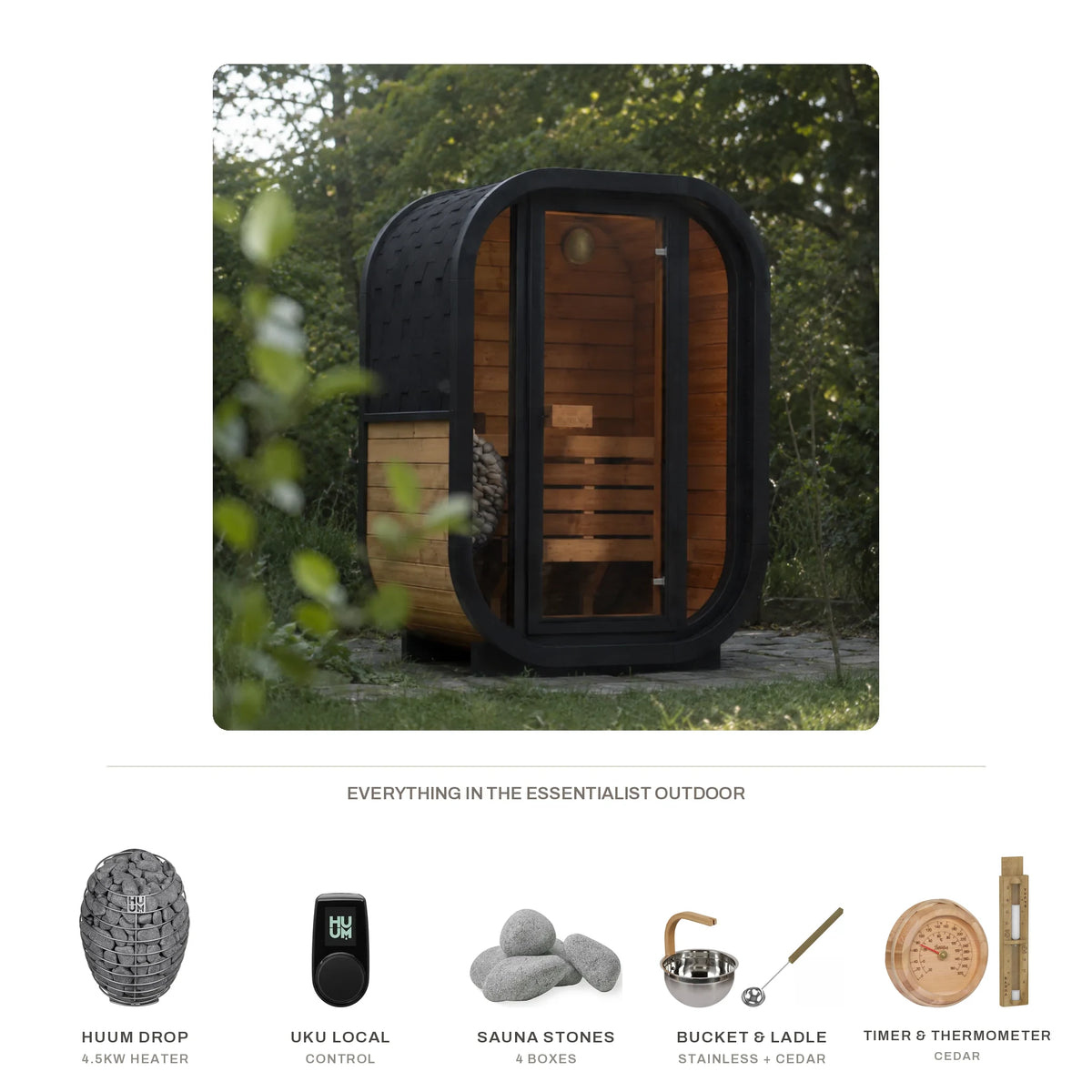 The Essentialist Outdoor — Lux Notte Sauna + 7 Items Bundle