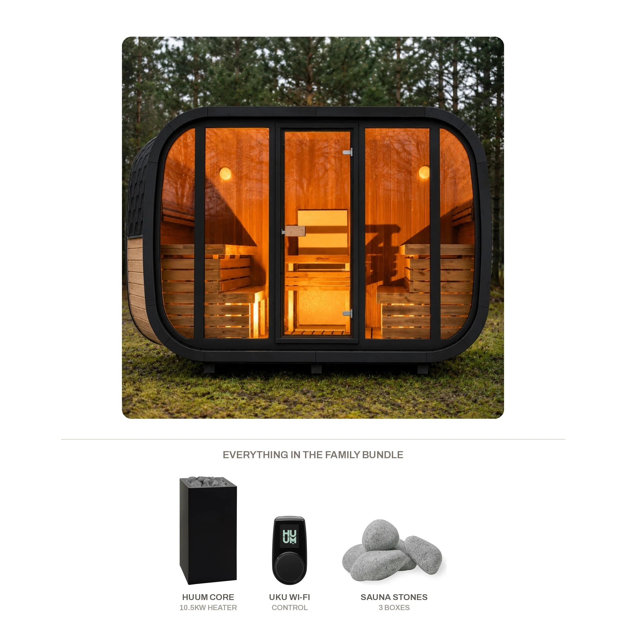 Heritage Sauna® The Family Bundle — Lux Halo Sauna Bundle