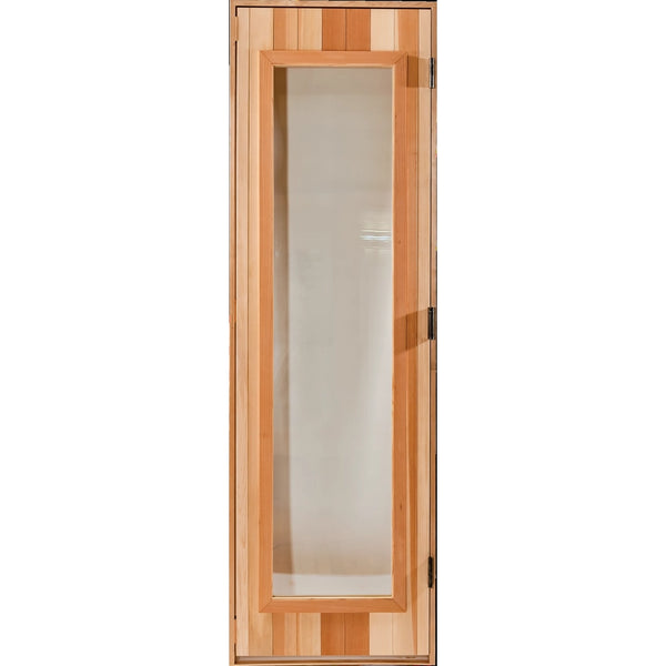 Cedar Door with Clear Rectangle Tempered Glass - 24″ x 72″ or 24