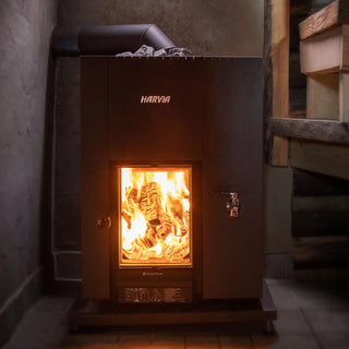 Harvia Linear 22RS Greenflame Wood Burning Sauna Stove