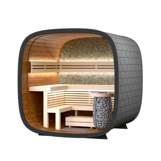 Leil Saunas Round Cube Mini 2.4 Outdoor Sauna