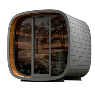 Round Cube Mini 2.0 Outdoor Sauna | Leil Saunas