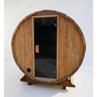 Lumina TH 2–3 Person Outdoor Barrel Sauna – Showroom Model | Heritage Sauna®