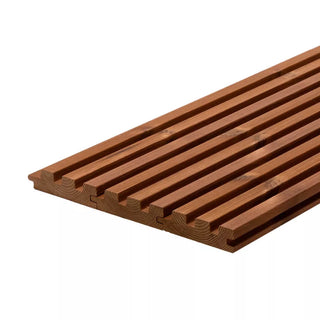 Thermo-Pine Sauna Wood - Wall Paneling 5/4x4 Fluted