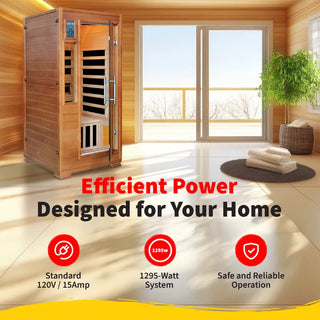 HeatWave Majestic 1-2 Person Hemlock Carbon Infrared Sauna