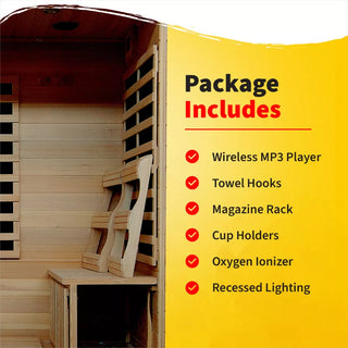 HeatWave Monticello 4 Person Carbon Infrared Sauna