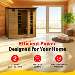 HeatWave Monticello 4 Person Carbon Infrared Sauna