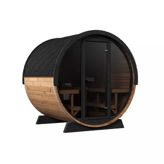 Barrel Haus Collection Sauna 7X8 OUTDOOR SAUNA, 9 KW 240/1 | Mr. Steam