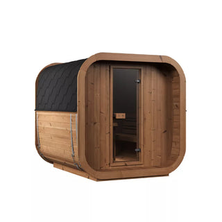 Cubist Collection Sauna 7X7 OUTDOOR SAUNA, 9 KW 240/1 | Mr. Steam