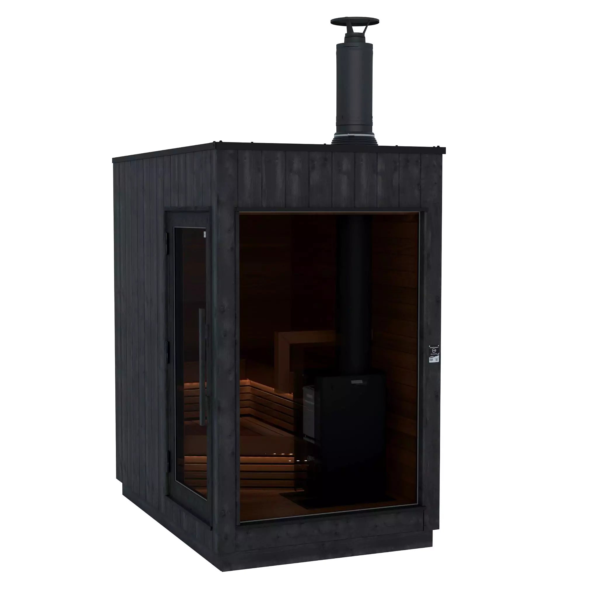 (Image placeholder) Harvia Nordic Misty Sauna Cabin: A Plug-and-Play Outdoor Retreat — lifestyle/in-room setting