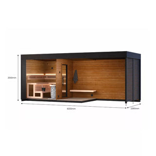 Patio L Plus 5-Person Outdoor Sauna | Leil Saunas