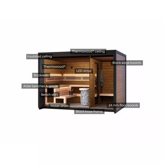 Patio M 5-Person Outdoor Sauna | Leil Saunas