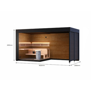 Patio S Plus 4-Person Outdoor Sauna | Leil Saunas
