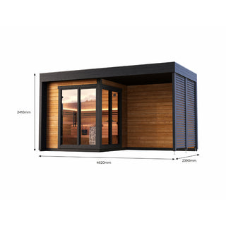 Patio S Plus 4-Person Outdoor Sauna | Leil Saunas