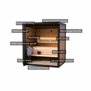 Patio XXS Outdoor Sauna 3-Person | Leil Saunas
