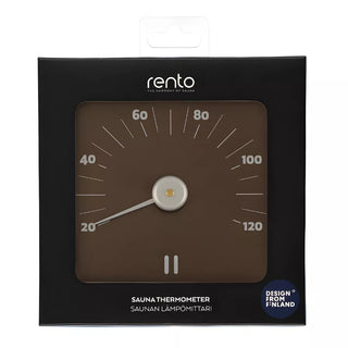 Rento Sauna Thermometer – Brown (5.91″ x 5.51″)
