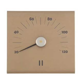 Champagne Aluminum Sauna Thermometer | Rento