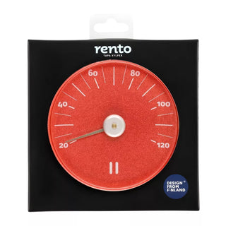 Flame Red Aluminum Sauna Thermometer | Rento