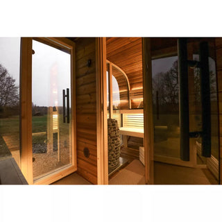 Round Cube 2.4 Double 5-Person Sauna | Leil Saunas