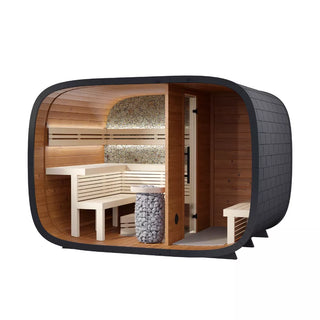 Round Cube 2.4 Double 5-Person Sauna | Leil Saunas